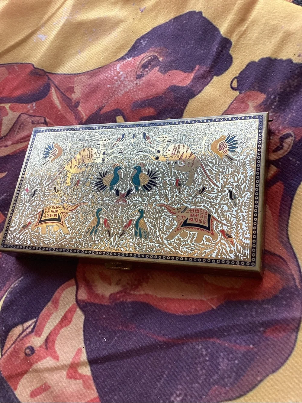 Vintage/antique gold metal cigarette case